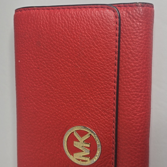Michael Kors Red Leather Wallet - Picture 3 of 11